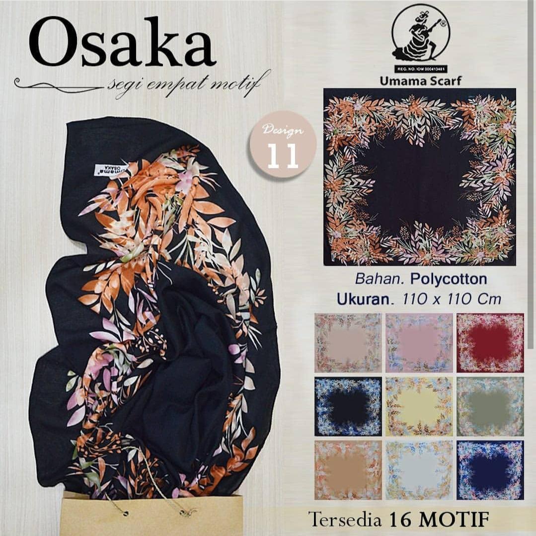Hijab Segi Empat Motif Bunga Umama scraf / Jilbab Segi Empat Motif / Kerudung Segi Empat Motif /Hijab Segi Empat Umama scarf osaka