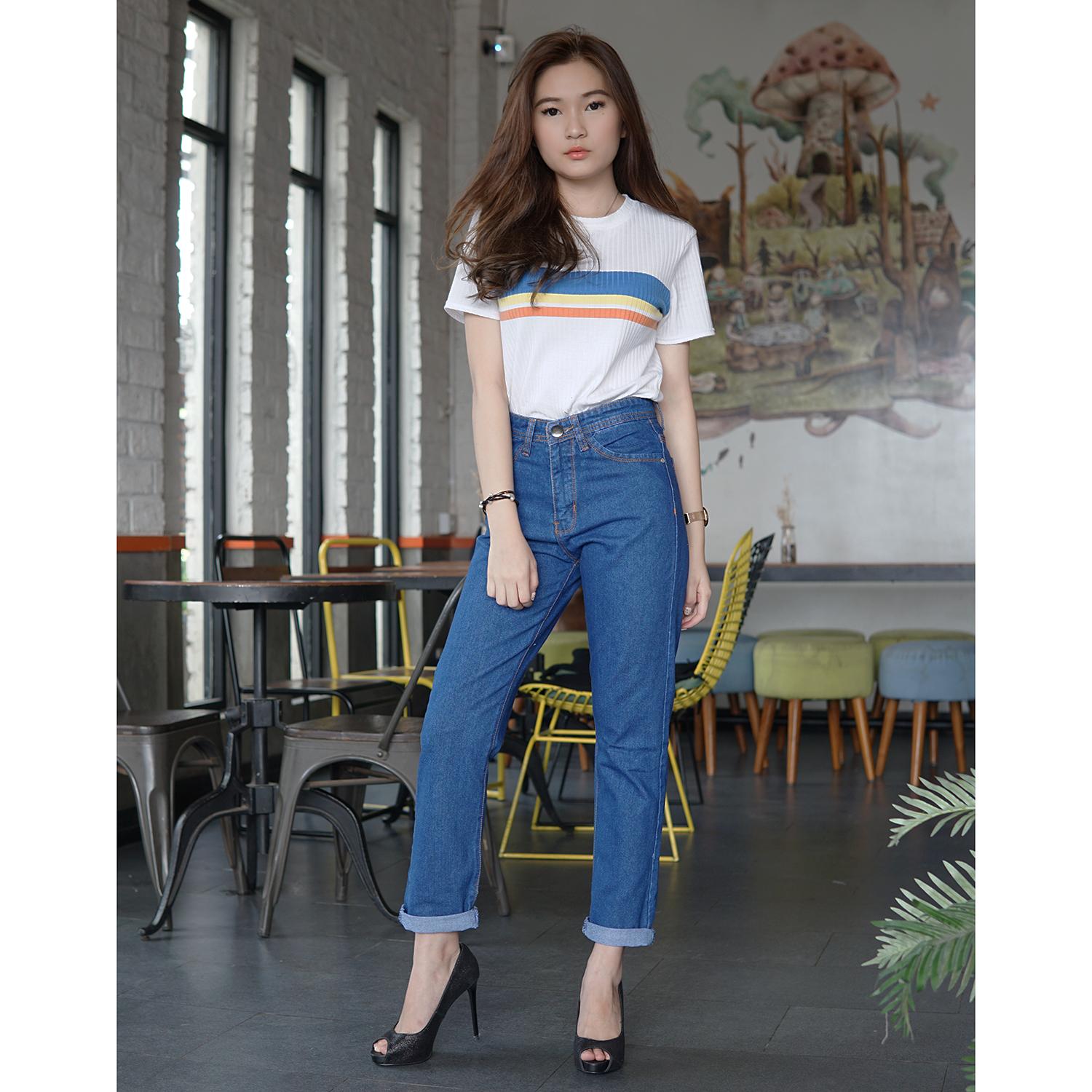 Rumah Jeans / Celana Jeans Boyfriend Wanita / PB Plain Boyfriend Jeans / Premium Quality