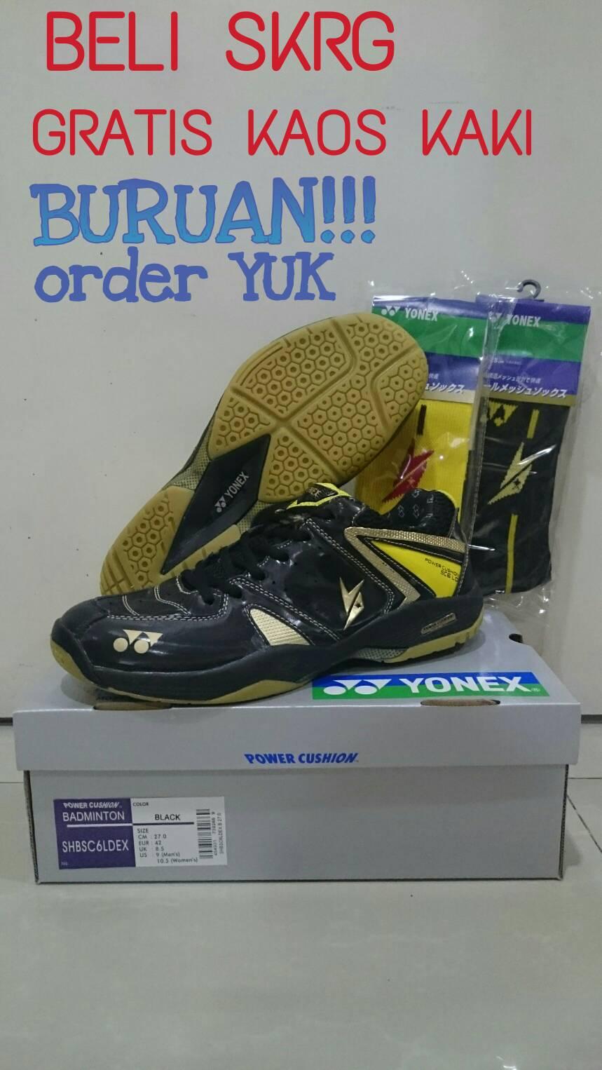 SEPATU OLAHRAGA BADMINTON MERK YONEX SCD LD BLACK / HITAM