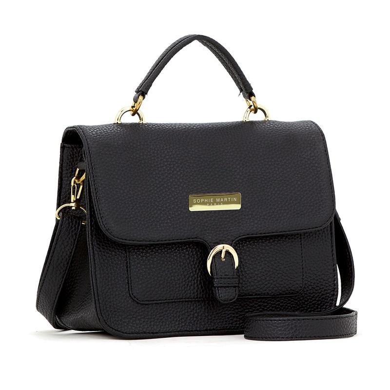 TAS SELEMPANG WANITA SOPHIE MARTIN DOMENCA T3989B5 HITAM KULIT IMPOR A