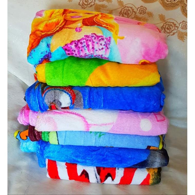 Dijual Selimut Bulu Super Lembut Karakter Anak Multicolor Uk 150 X 200 Murah