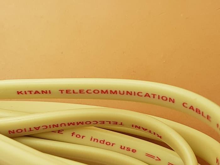 Kabel LINE Telpon KITANI 30 m + Jack RJ 11 Telepon Telfon Cable 30m