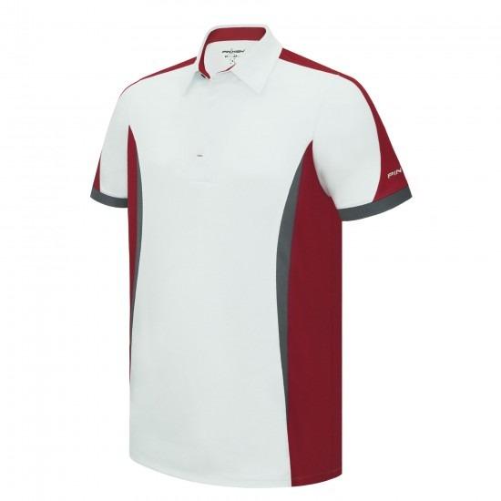 PIN HIGH Baju Golf Tristan White GymRed