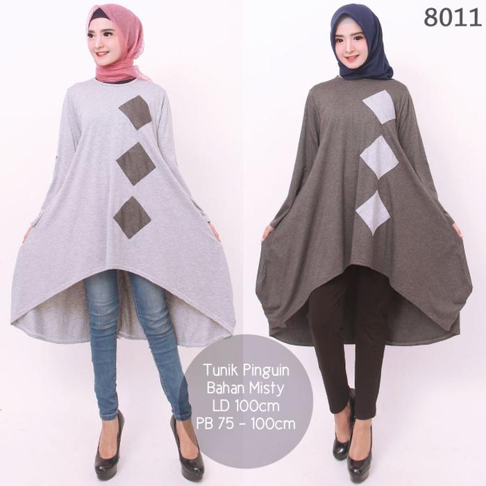 8011 Atasan Muslim Wanita Jumbo Tunik Jumbo Pinguin Wajik 53361