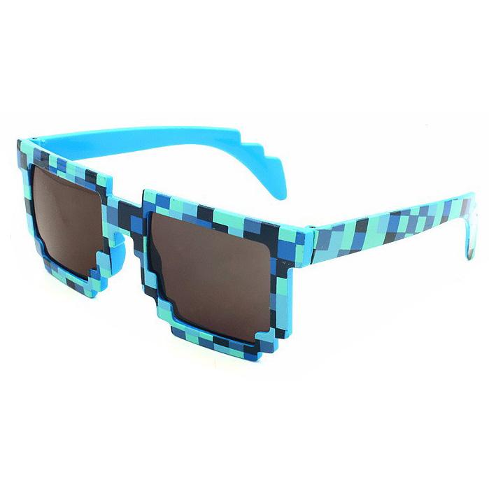 Rimas Kacamata Anak Model Minecraft Mosaics - Blue