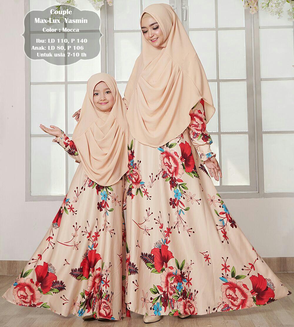 silentriver88 gamis muslim syar'i maxmara lux yasmin ibu dan anak couple