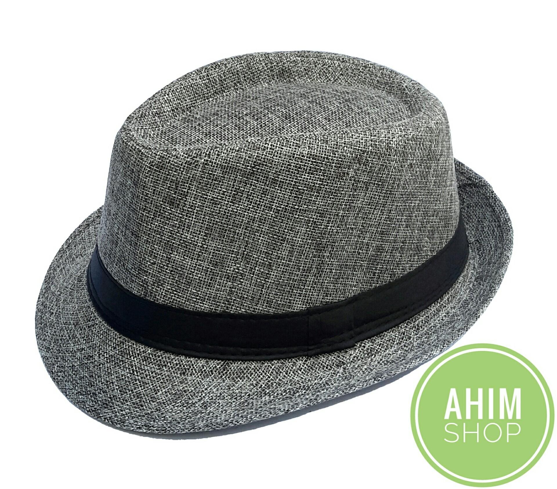 TOPI JAZZ ANTI KUSUT Pria Wanita Tompi Fashion Fedora Panama Caplin Bowler Hat by Ahim Shop (Silver)