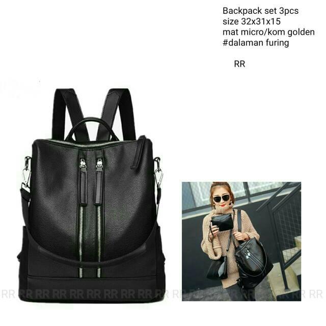 Bestseller Tas Fashion Ransel Korea Wanita Elegan 3in1 Gudang Fashion