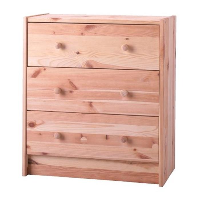 IKEA RAST Lemari 3 laci, kayu pinus