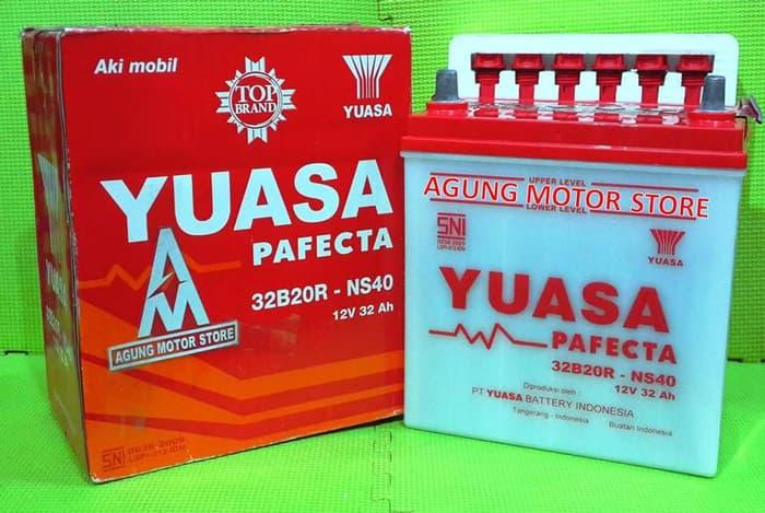AKI Mobil YUASA PAFECTA Basah 32B20R / NS40 12V 32 Ah