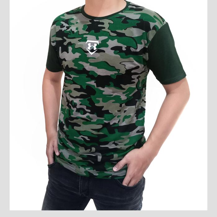 Baju kaos ARMY gym fitness tentara loreng camo Underarmour UA MLN01