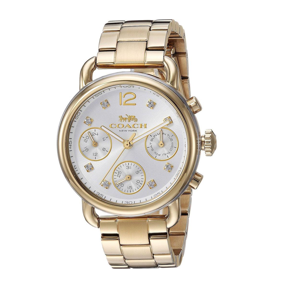 Coach Coach Delancey Gold Stainless-Steel Case Stainless-Steel Bracelet Ladies NWT + Warranty 14502943