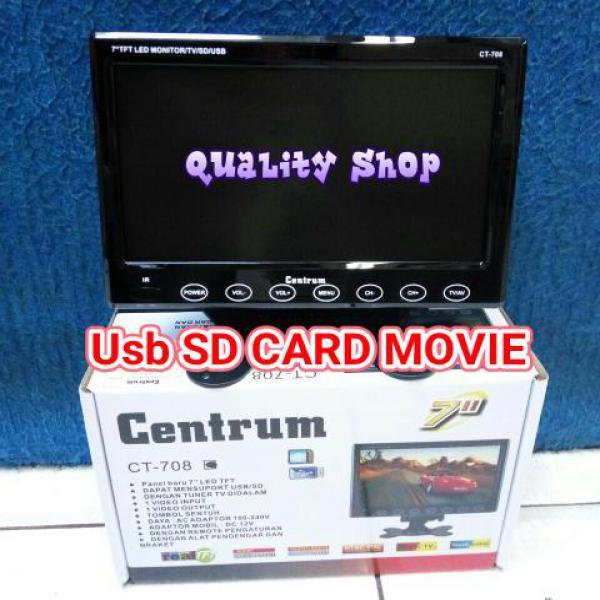 tv LED ondash 7 inch centrum 707 usb movie (white edition) garansi 1 thn