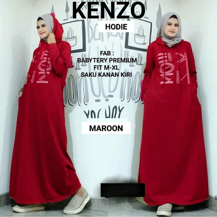 Dress Wanita Muslim Hijab Maxi Gamis Kendari - Maroon