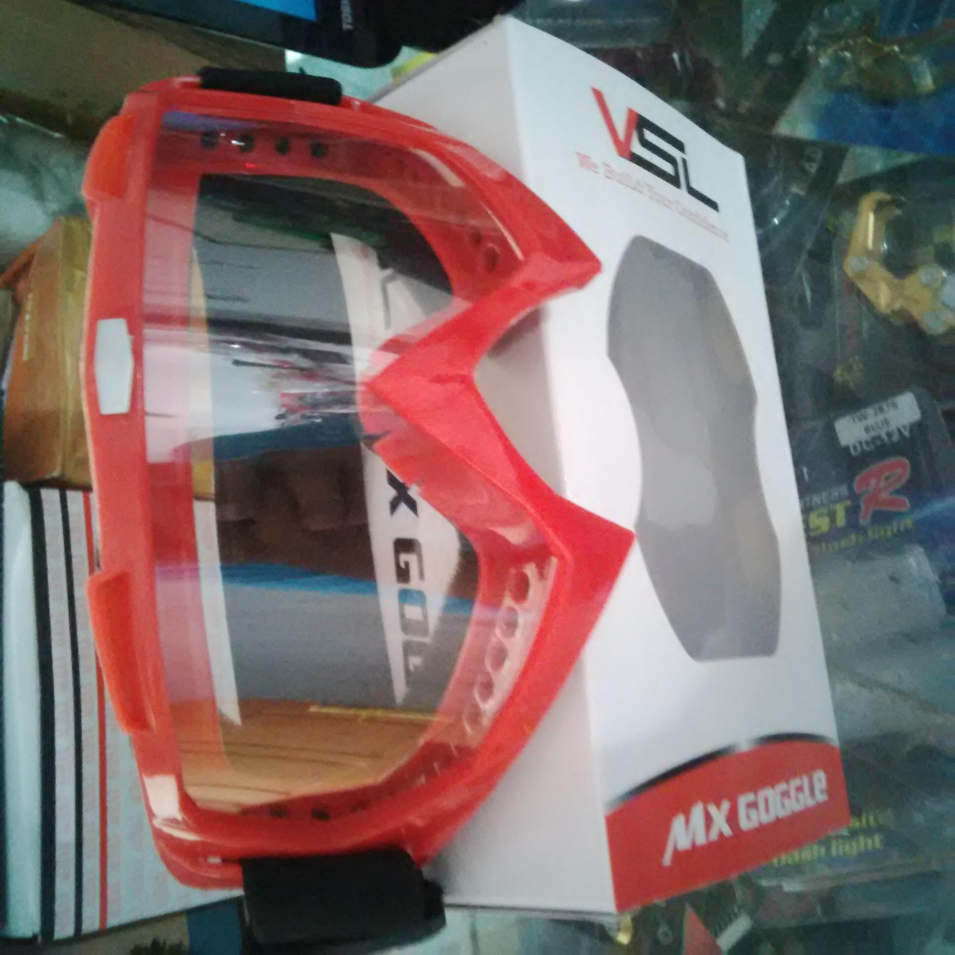 Kacamata Cross Merah Bening Merah VSL