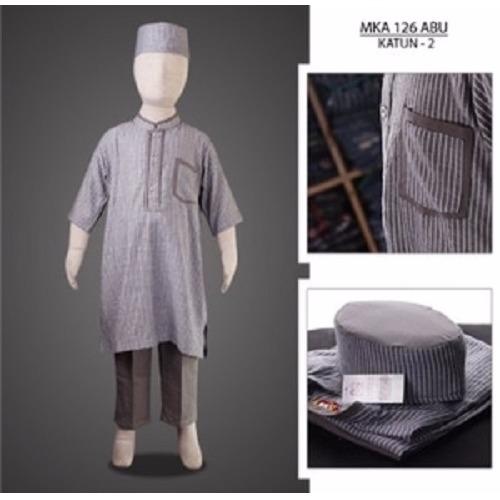 MKA126Abu(2-4tahun) baju koko anak grosir murah