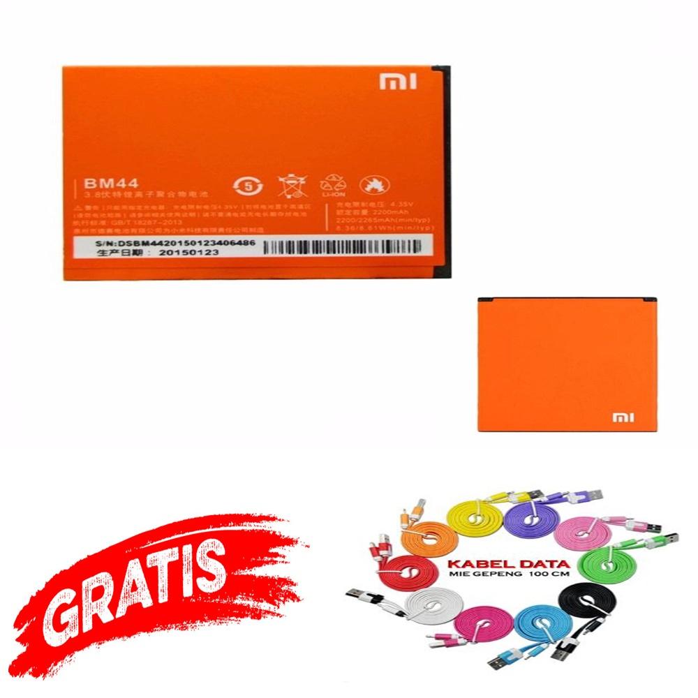 Baterai Compatible For Xiaomi Redmi 2s BM44 Baterry Batere Batre OEM FREE Kabel Data