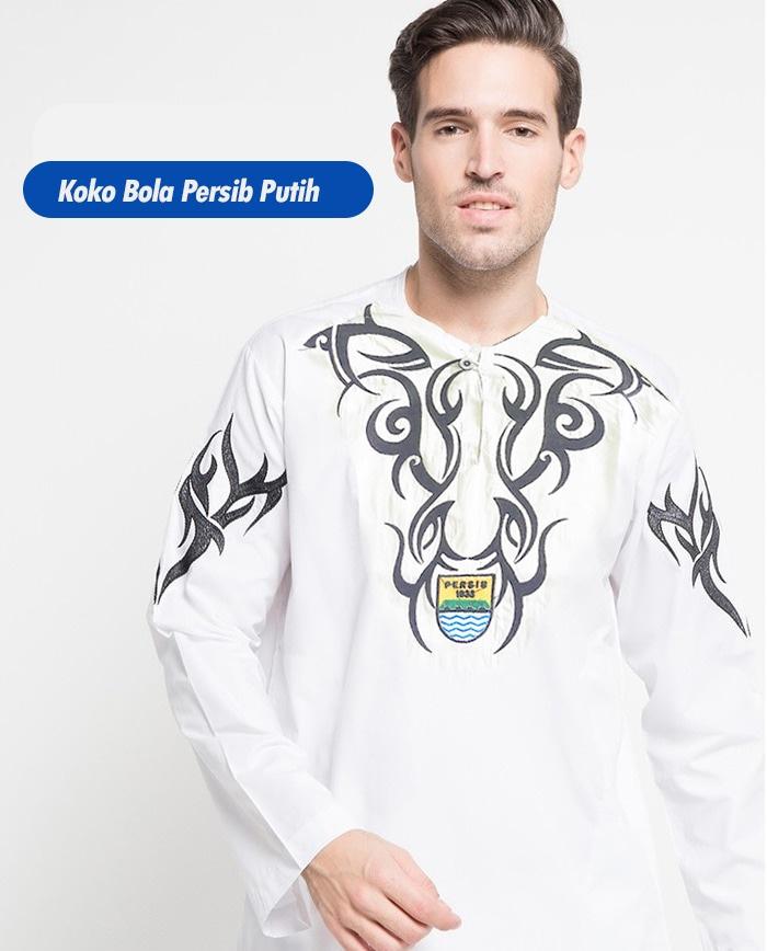 Baju Koko Super Gaul Putih Bola Persib