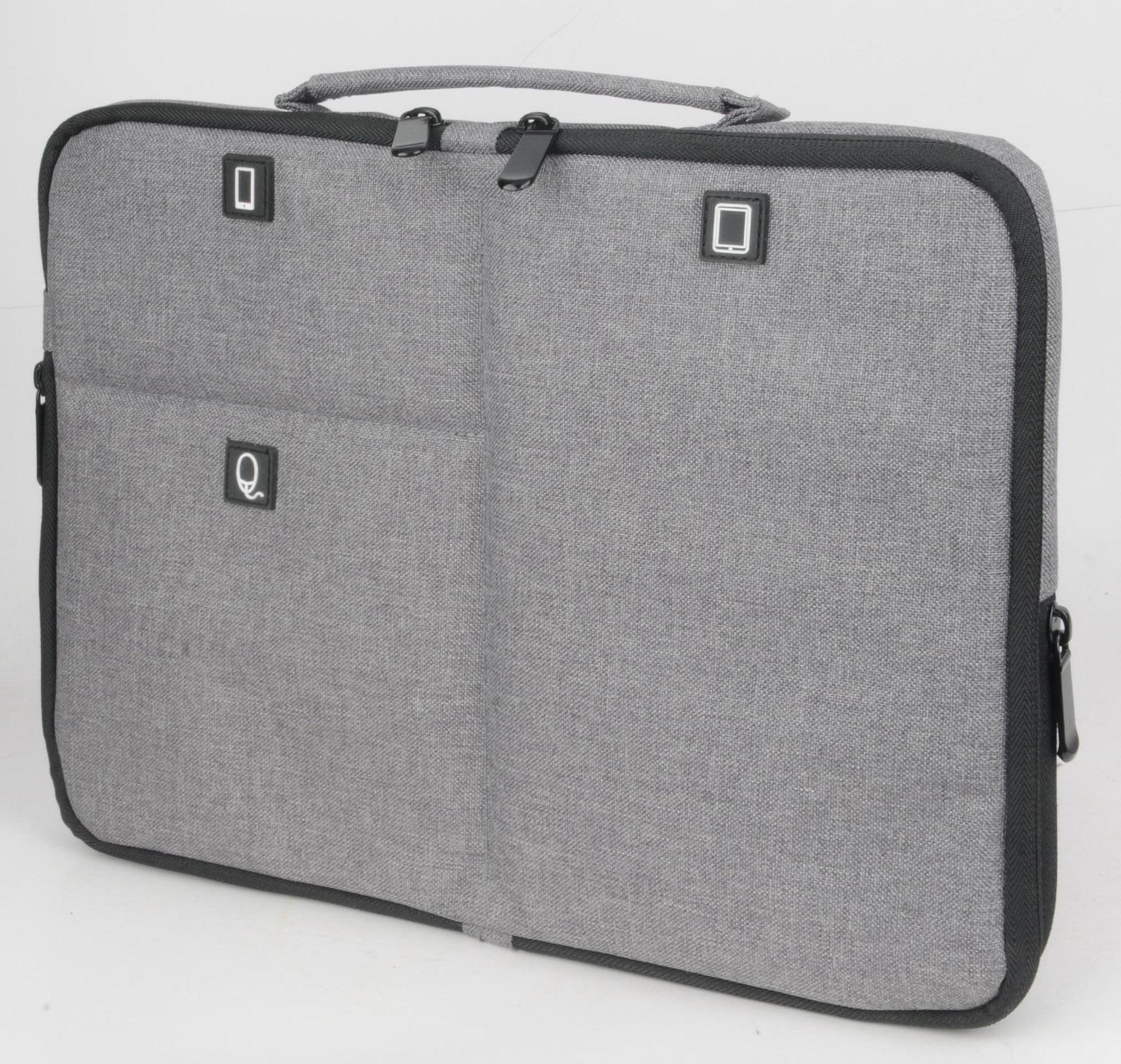 Techwaves 13.3-inch Multifunctional Laptop Sleeve with Handle, Water Resistant, Shock Resistant, for MacBook, MacBook Air, MacBook Pro, HP, Dell, Lenovo, Acer, ASUS, Toshiba, Notebook Chromebook Protective Carrying Case, Grey