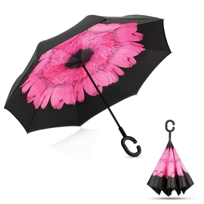 PROMO - Payung Kazbrella Generasi 2nd Motif Bunga (FREE BUBBLE PACK) // Payung Lipat / Besar / Terbalik / Tenda / Transparan / Anak/ Motor / Lipat Otomatis / Mobil / Karakter / Murah / Bagus / Model Botol