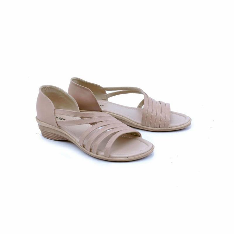 Garsel Shoes Sandal Kasual Wanita Coklat Muda - GIA 8528