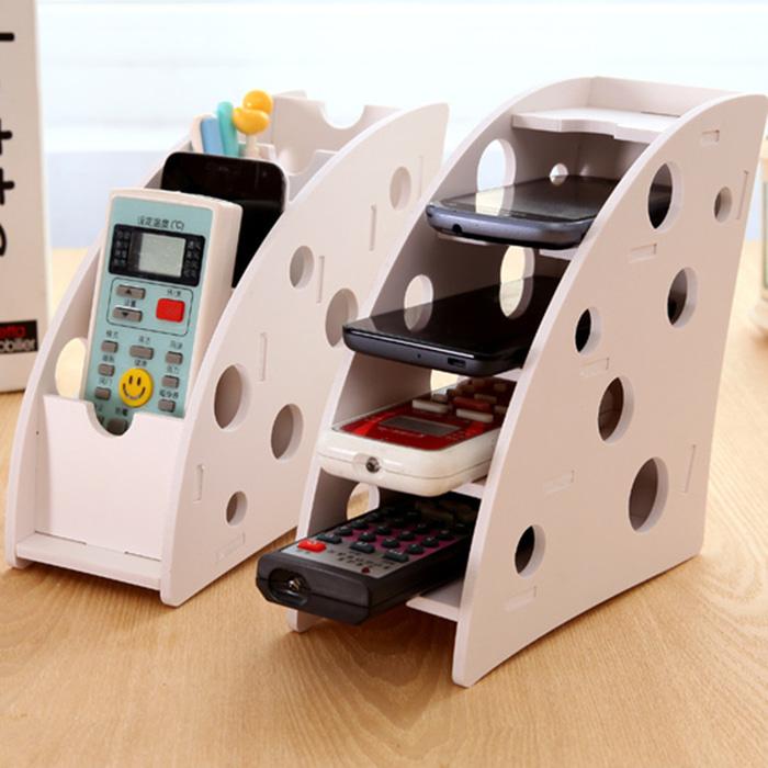 Tempat remote AC , TV , HP , rak penyimpanan organizer warna putih KTR