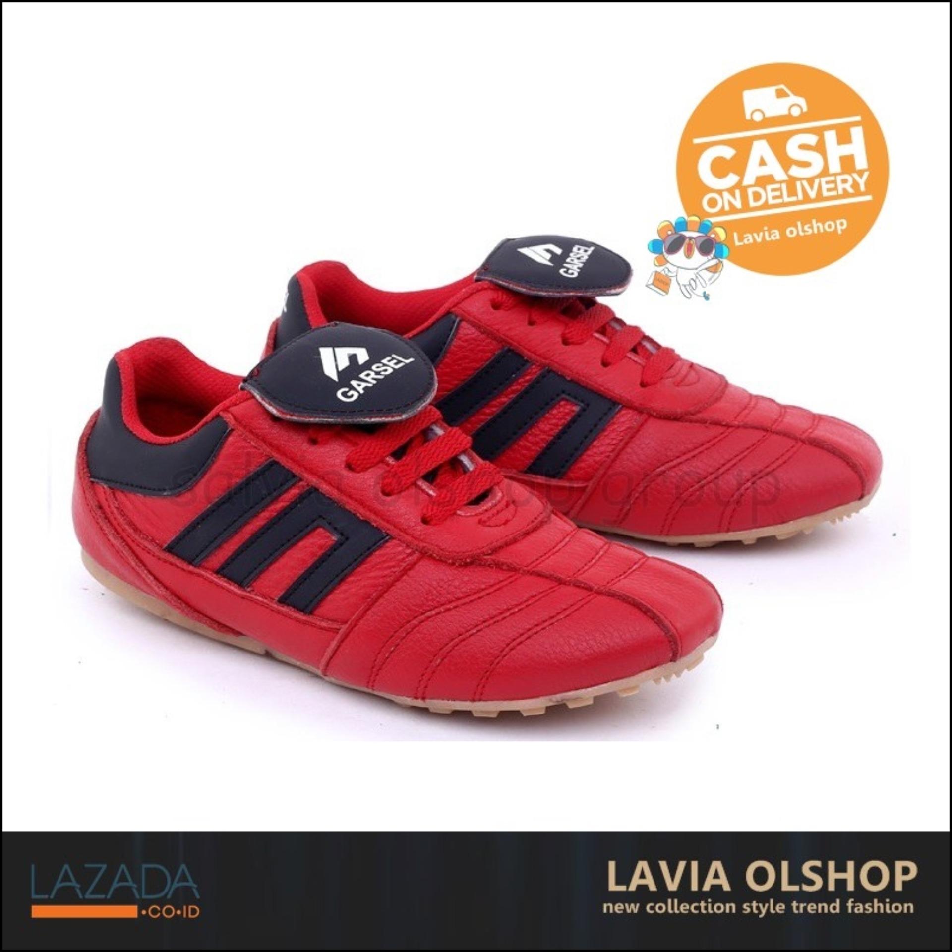 Shoes Sepatu Futsal Anak Keren Dan Kuat Model Terbaru GDF 9578 Bahan Leather Merah