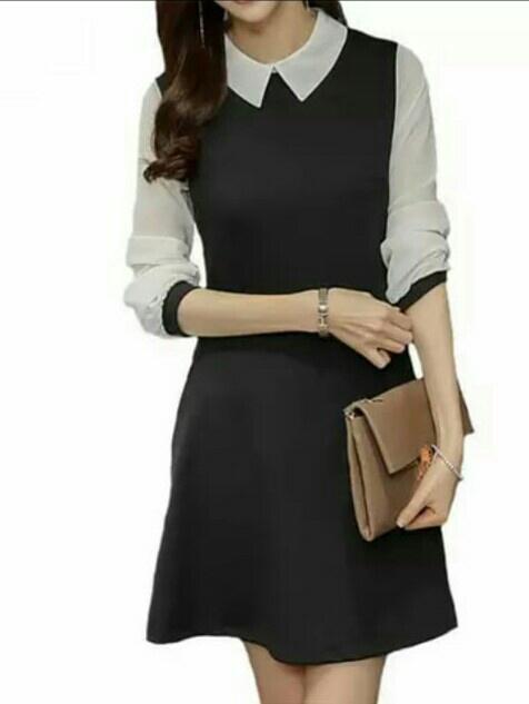 RICARDOF - Dress Ranachi / Dress Wanita / Midi Dress / Mini Dress / Dress Kerah / Dress Korea / Dress Hitam / Dress Polos / Dress Terbaru / Dress Trendy