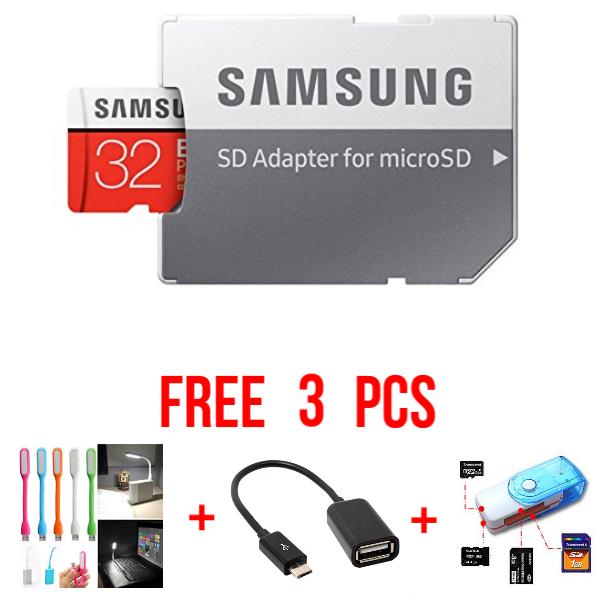 Memory Card Samsung EVO 32GB Micro SD Adapter Free LED USB+OTG+CARDREADER
