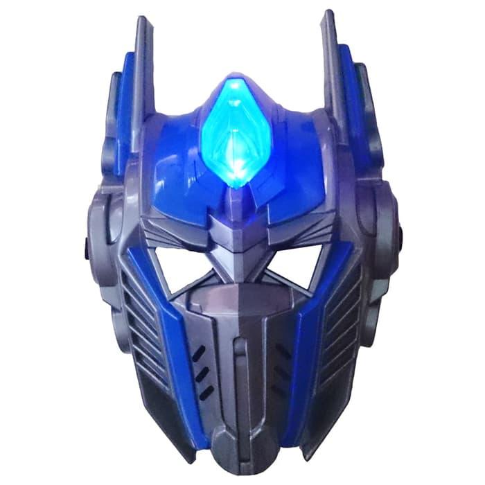 Mainan Anak - Topeng Optimus Prime Transformers Mask Robot Nyala Lampu