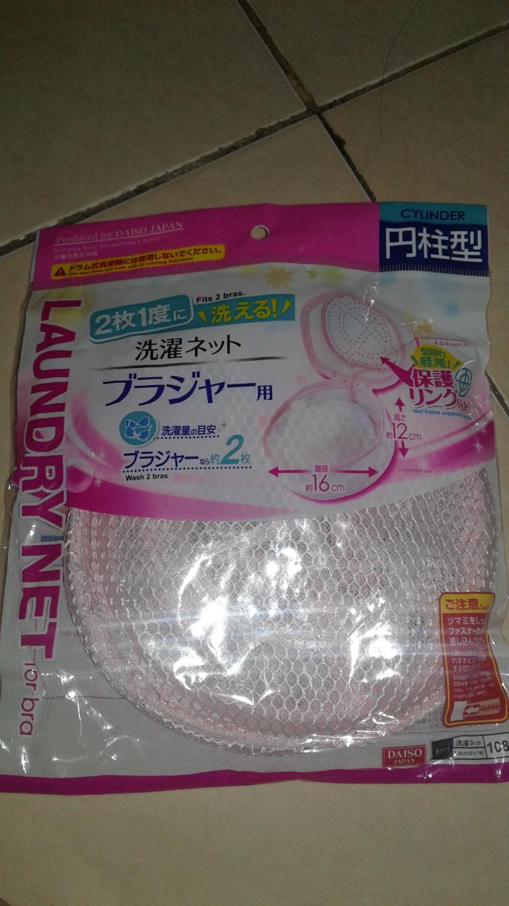 Laundry net silinder for bra, tas jaring cuci bra mesin cuci, 17x11cm