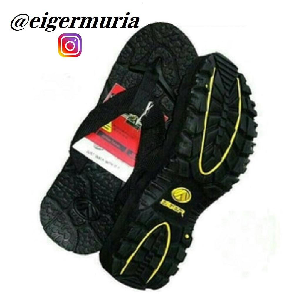 PROMO SANDAL JAPIT EIGER HITAM POLOS / SANDAL EIGER HITAM TERBARU / SANDAL EIGER