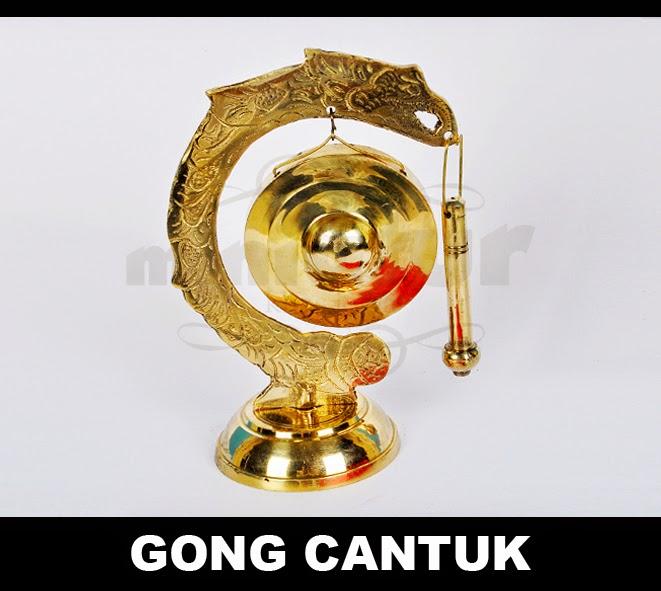 Kerajinan Miniatur Gamelan Gong Kuningan 15x10x6cm Emas
