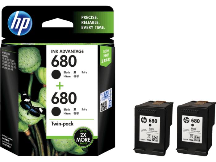 HP 680 Black Ink Cartridge 2-Pack