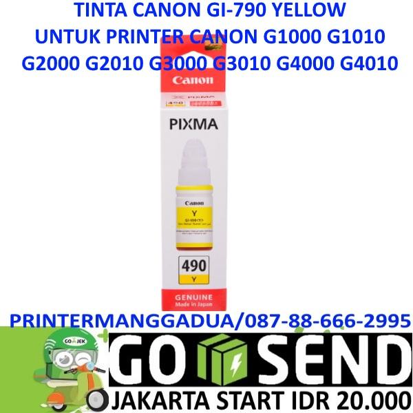 TINTA GI790 CANON G1000 G2000 G3000 G4000 G1010 G2010 G3010 G4010 - Hitam, merah, biru, kuning