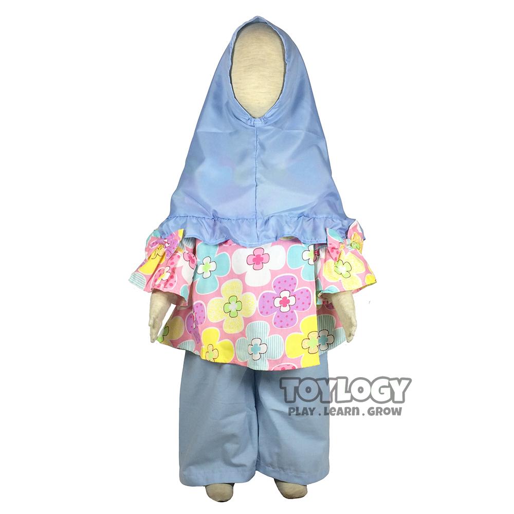 Baju Muslim Anak - Grow Baju dan Celana Setelan Muslimah Anak Mariyam - Baju Tunik Anak