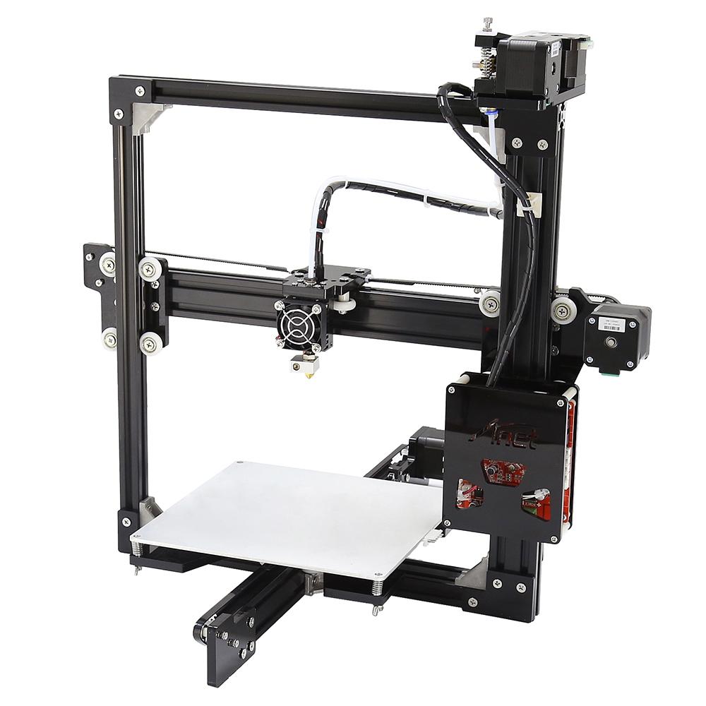 Anet A2 Logam Aluminium 3D Tiga Dimensi Pencetak Pengerjaan Sendiri dengan Tf Kartu Off-Line Printing/LCD Displayuk Plug