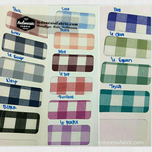 Gamis Wanita Terbaru Kain Katun Jepang Japan Design motif Checkers / Kotak-kotak