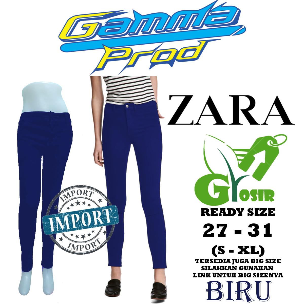 Celana Soft Jeans ZARA BIRU Skinny WANITA GROSIR
