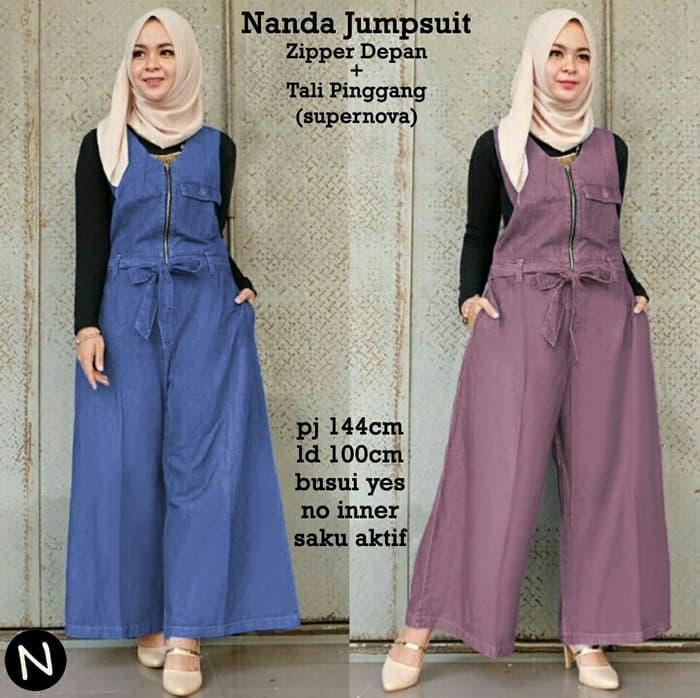 nanda jumpsuit - Abu-abu Muda / Baju wanita / gamis / baju atasan wanita / Baju wanita murah / baju wanita jumbo / baju polos / baju wanita polos / baju pesta / kemeja wanita / baju couple / dress
