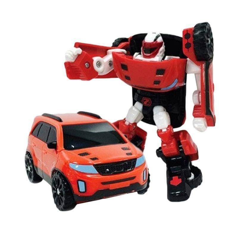 Mainan Anak Mobil Jadi Robot TOBOT Mini Z Warna Merah