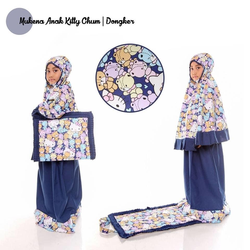 TERLARIS!!! MUKENA ANAK HELLO KITTY CHUM DONGKER SIZE S mukena mewah / mukena dewasa / mukena tatuis / mukena anak / mukena bali / mukena katun jepang