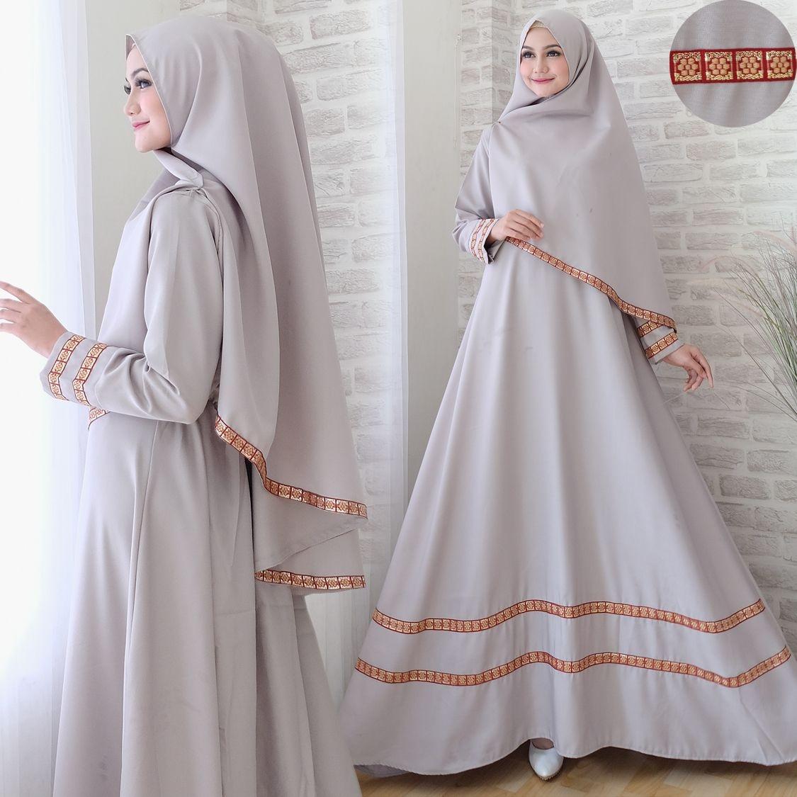 Suki Baju Gamis Muslim Rayha / Dress Muslimah / Hijab Muslim / Gamis Syari’I / Baju Gamis / Fashion Muslim / Setelan Muslim / Hijab Wanita / Baju Muslim / Maxi Gamis / Fashion Muslim