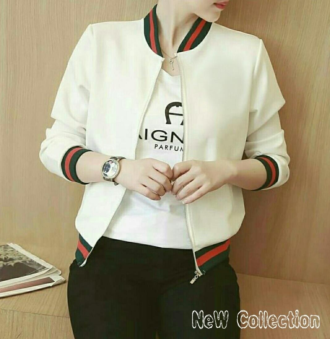 Carolshop-jaket gucci list white