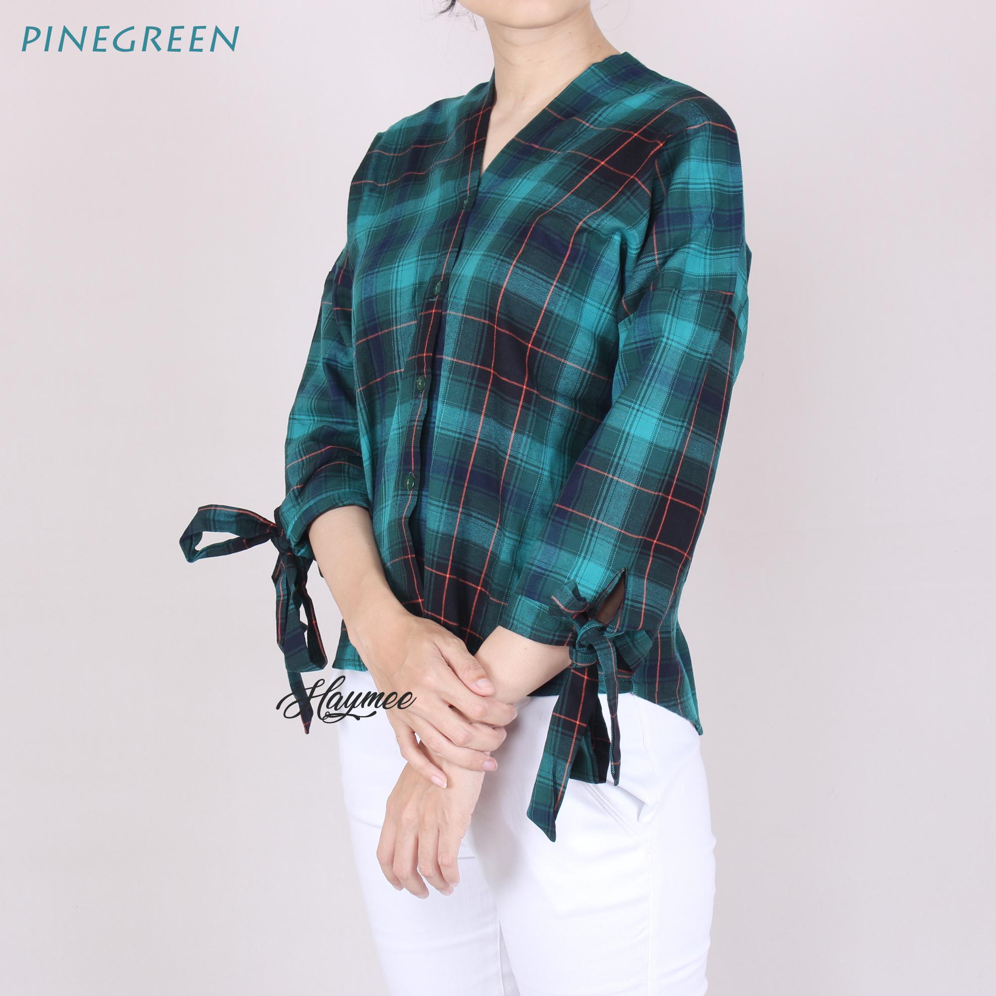 HaymeeStore Kemeja Flanel Wanita Lengan Panjang Exclusive Baju Kemeja Flannel Cewek Kerja Kantoran Kemeja Distro