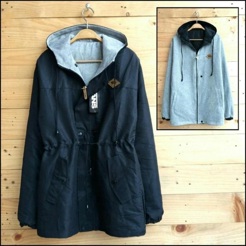 Jaket Parka Kanvas Bolak Balik Wanita/Pria BBS