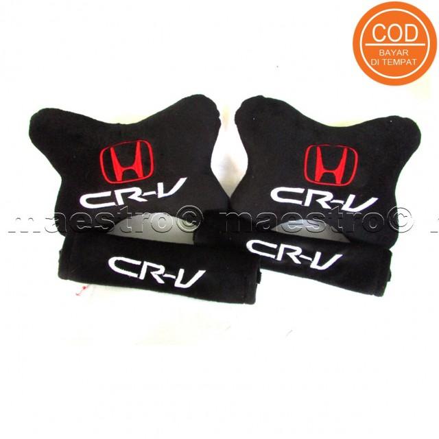 Aksesoris bantal leher jok mobil lucu unik Set 2in1 Honda CRV