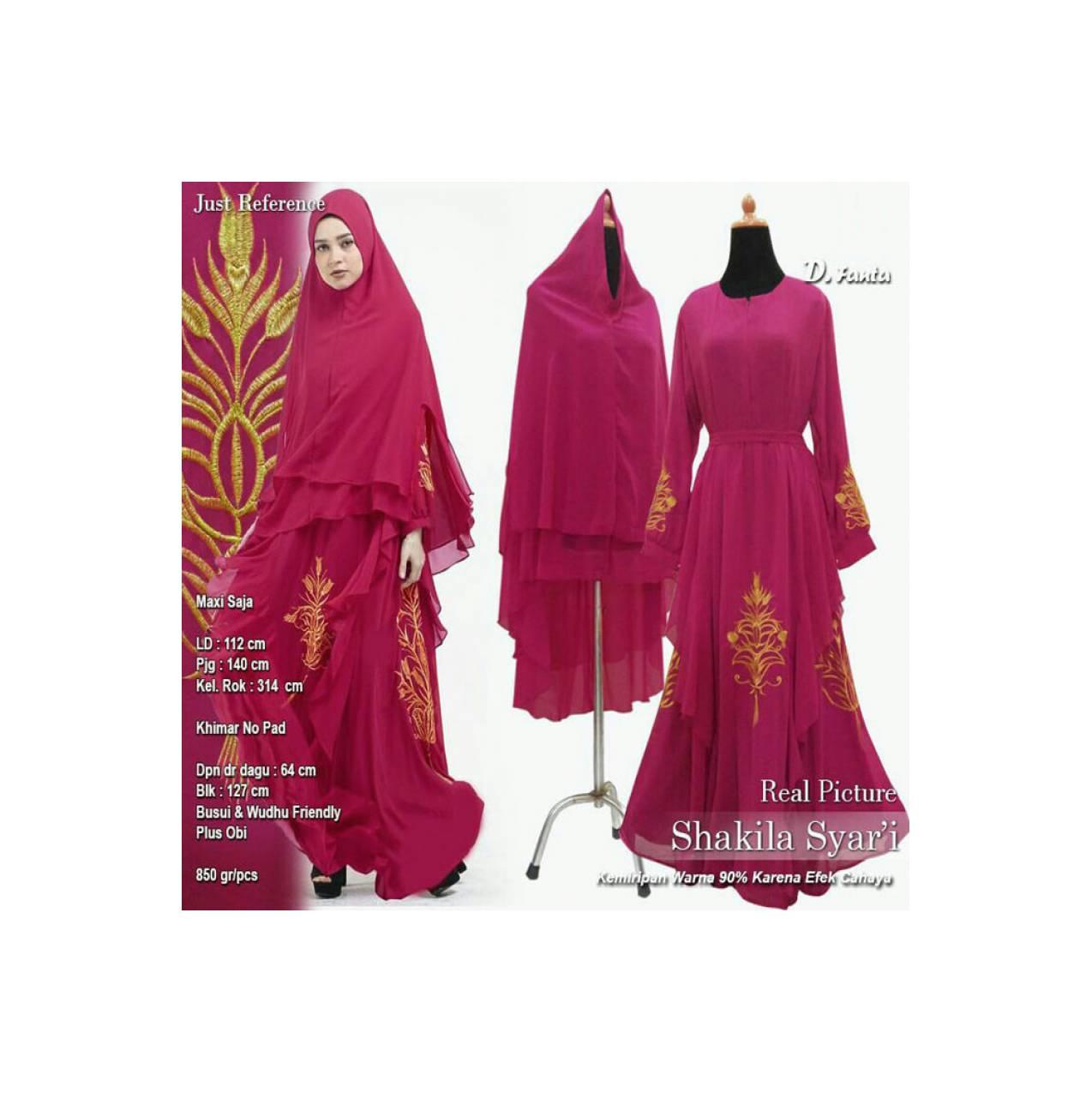 Baju Pengantin Muslimah 120164 GAMIS WANITA SHAKILA SYARI FANTA