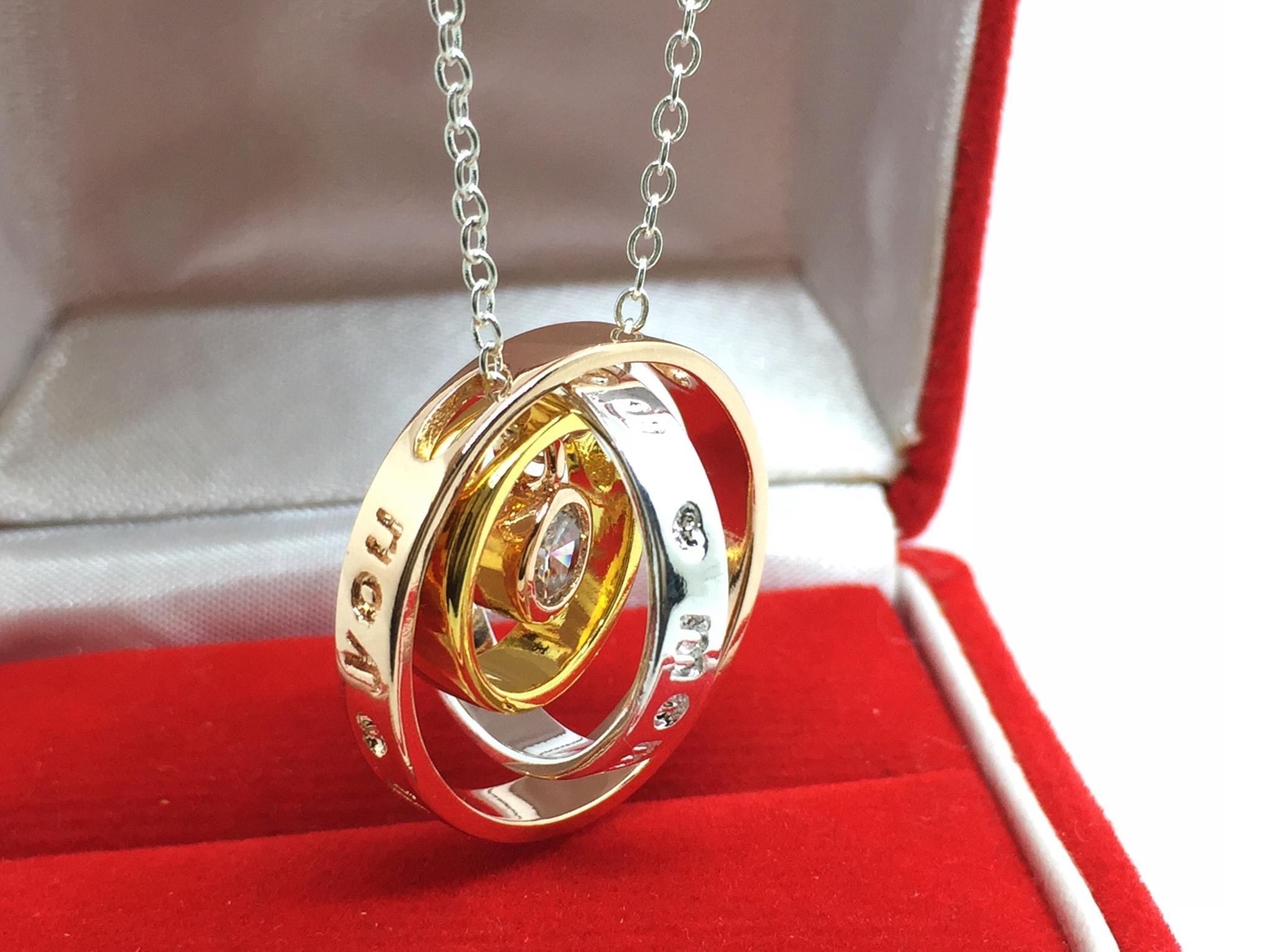 Diskon Promo Perhiasan Aksesoris Kalung Lapis Perak Pendant I Love You Multi Model Unik Rose Gold BN072 Murah
