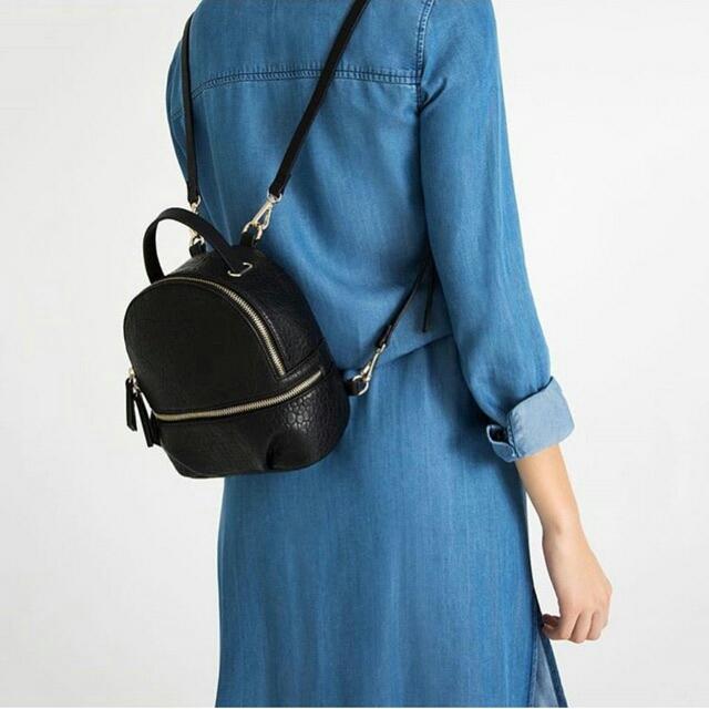 ZARA BACKPACK MINI. Tas zara original. Tas ransel zara. Zara 2 in 1